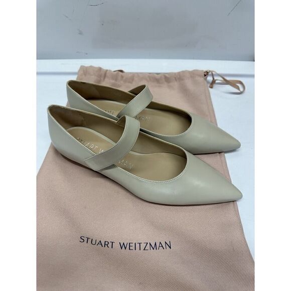NEW Stuart Weitzman GALA MARYJANE FLAT Ivory sz 7 - Picture 7 of 8